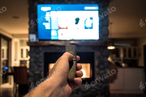 Preview: Point of view streaming movies to home big screen flat screen tv mounted over fireplace