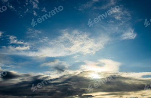 Preview: colorful dramatic sky with cloud at sunset