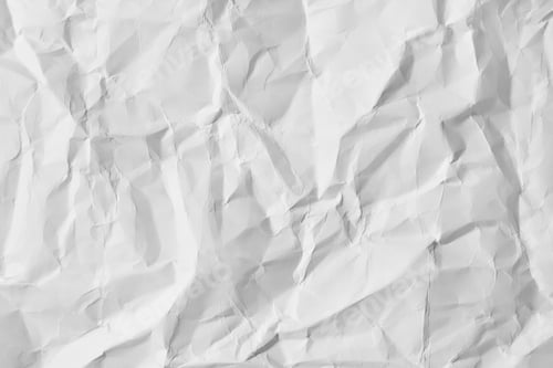 Preview: Crumpled White Paper Texture Background Close Up