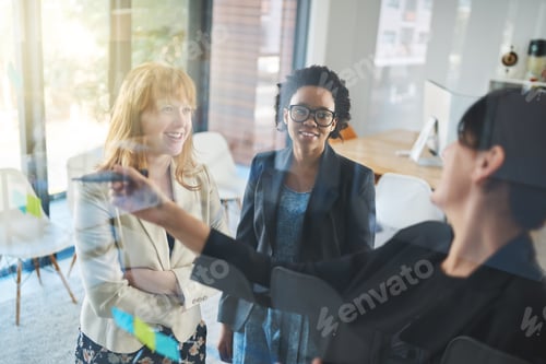 Preview: Business discussions. Shot of businesswomen brainstorming in an office.