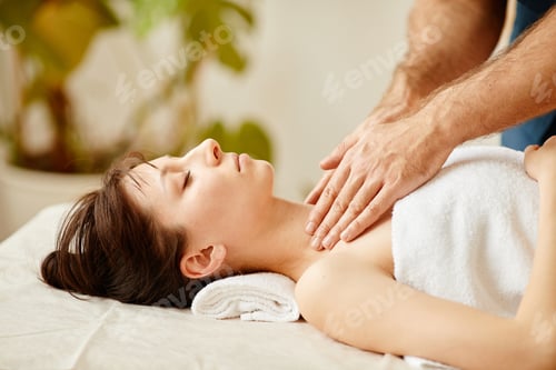 Preview: Young Woman Enjoying Relaxing SPA