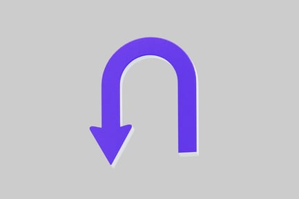 Preview: Purple letter U with arrow