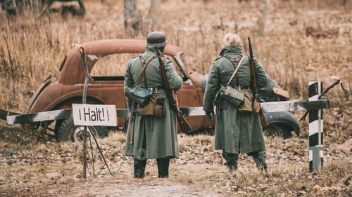 Preview: Unidentified Re-enactors Dressed As German Infantry Wehrmacht so