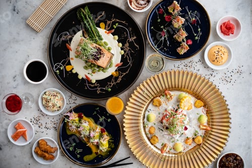 Preview: Japanese food from above