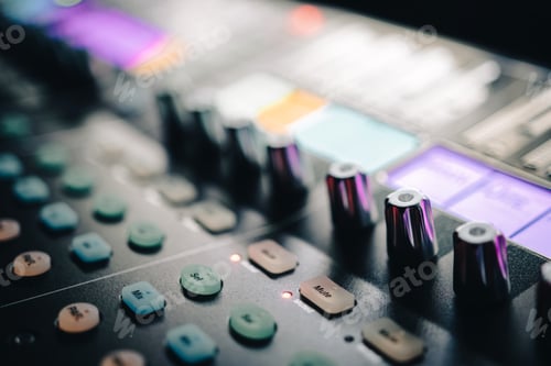 Preview: Sound control music mixer in record studio