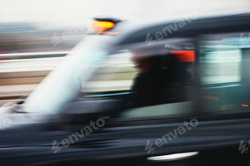 Preview: Taxi car in motion