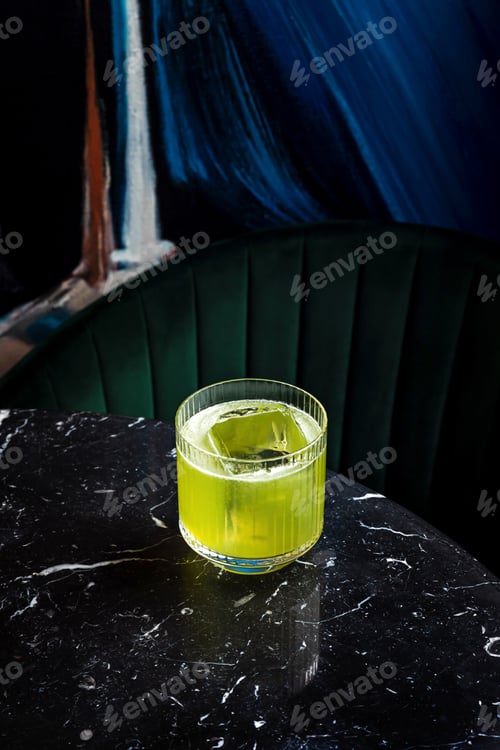 Preview: Gin basil smash alcoholic cocktail in a lowball rocks glass