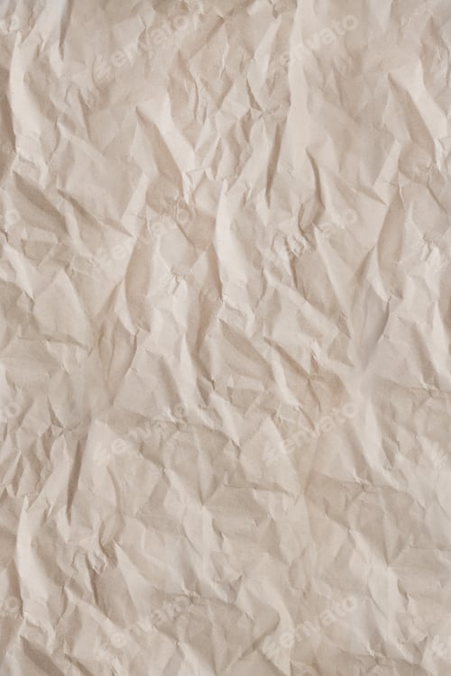 Preview: Brown crumpled paper texture or background for design and decoration.