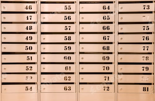 Preview: Steel Mailboxes in an apartment residential building