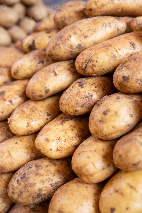 Preview: Local Market with Fresh Potatoes.