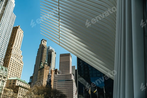 Preview: Skyscrapers located under blue sky in New York