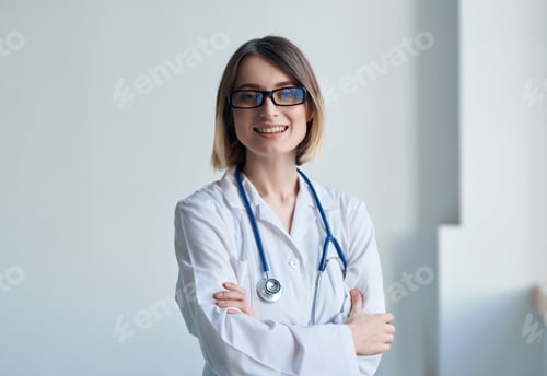 Preview: female doctor hospital specialist stethoscope profession cardiologist