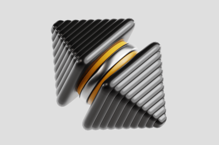 Preview: Futuristic 3D abstract cone geometry