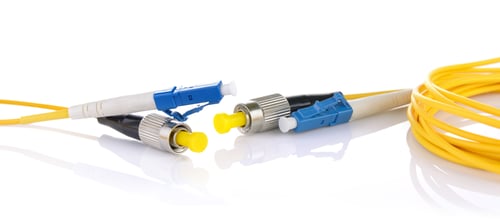 Preview: Fiber optic cables isolated on white background