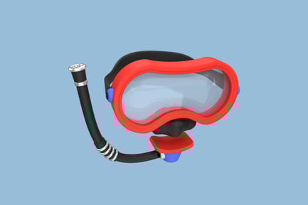 Preview: Snorkel Mask 3D Illustration