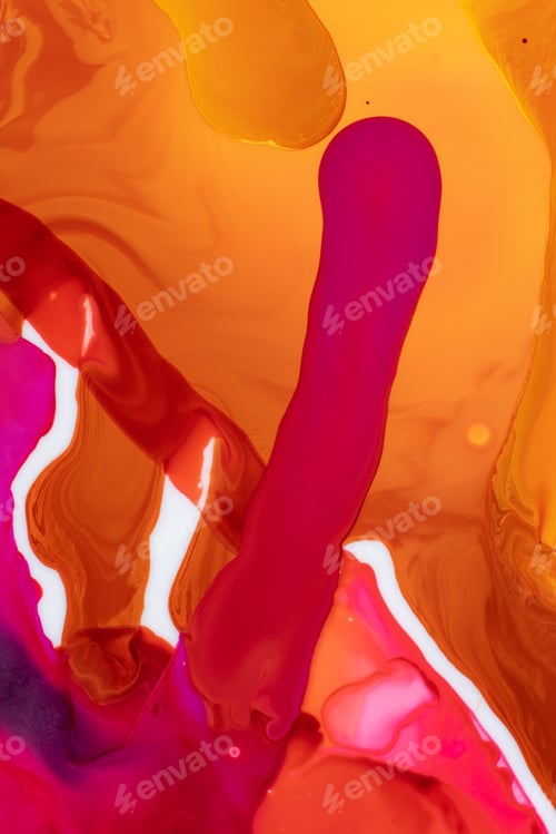 Preview: Abstract flow of liquid paints in mix