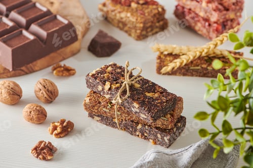 Preview: Energy Bars with Chocolate and Mix nuts