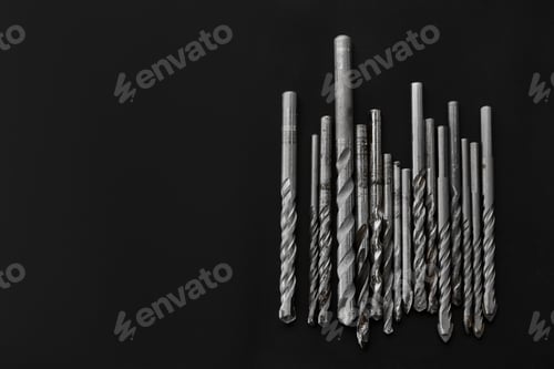 Preview: Set of borers, grey background, nobody