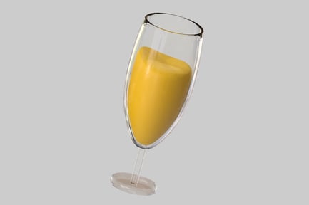 Preview: Glass filled with yellow liquid