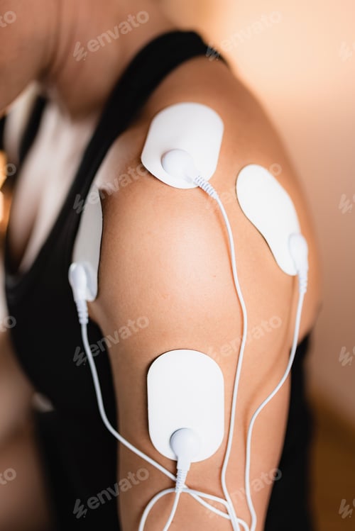 Preview: Shoulder Physical Therapy with TENS Electrode Pads, Transcutaneous Electrical Nerve Stimulation