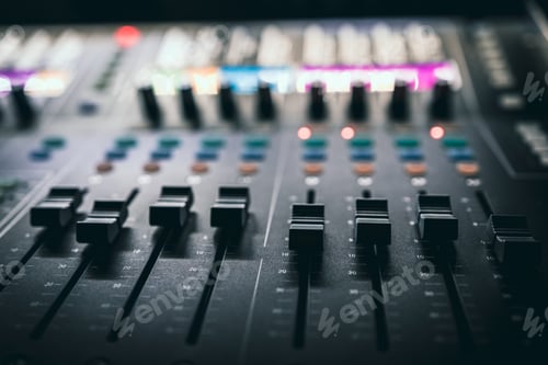 Preview: Sound control music mixer in record studio