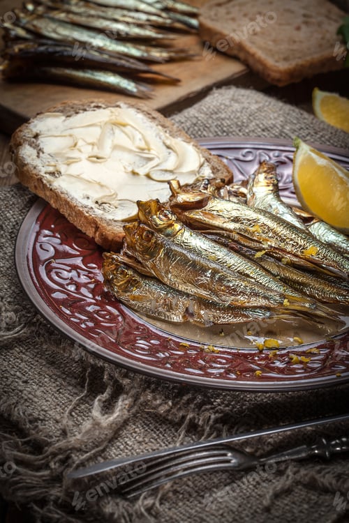 Preview: Tasty smoked sprats.