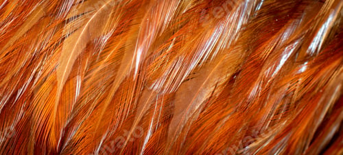 Preview: red and orange rooster feathers. background or texture