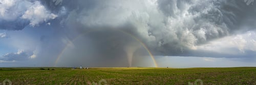 Preview: Fully Condensed Tornado with a Double Rainbow