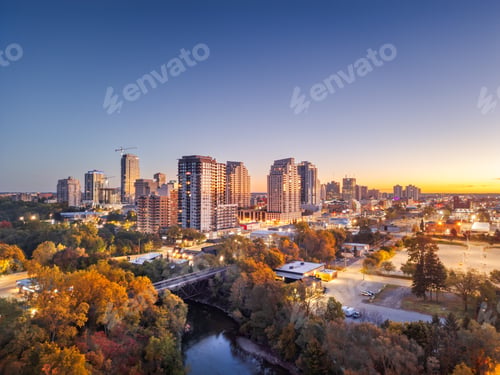 Preview: London, Ontario, Canada Cityscape in Autumn