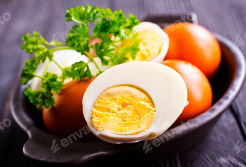 Preview: boiled egg on a plate