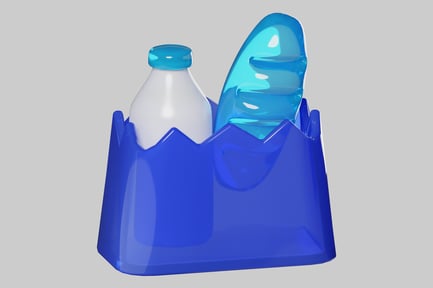 Preview: Cartoon food basket with items