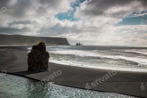 Preview: beach near mountains in Iceland