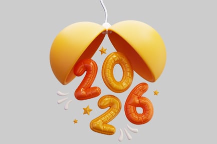 Preview: Happy New Year 2026 Confeti Ball