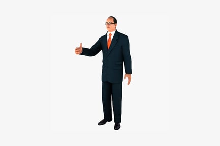 Preview: Man in suit gesturing
