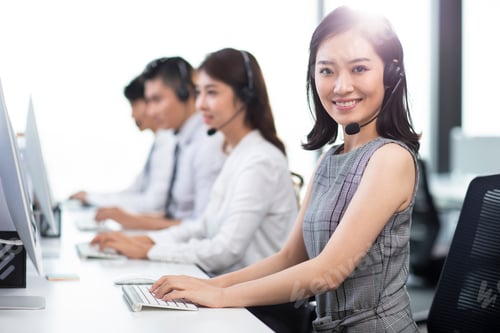 Preview: Professional Chinese customer service staff in office