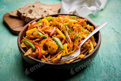 Preview: Leftover Chapati noodles is an Indian snack recipe
