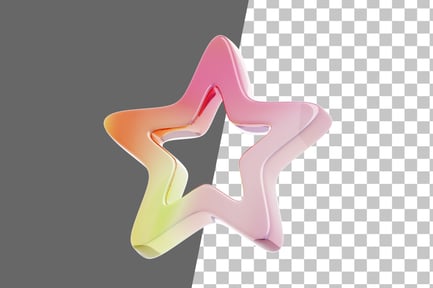 Preview: Star Shape 3D Icon