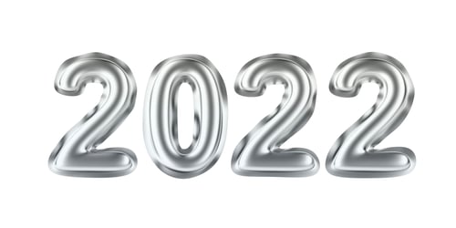Preview: Happy New Year 2022 silver baloons