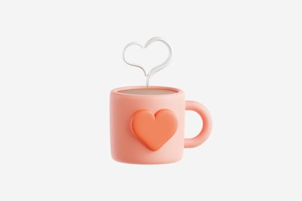 Preview: 3D Heart Mug with Coffee