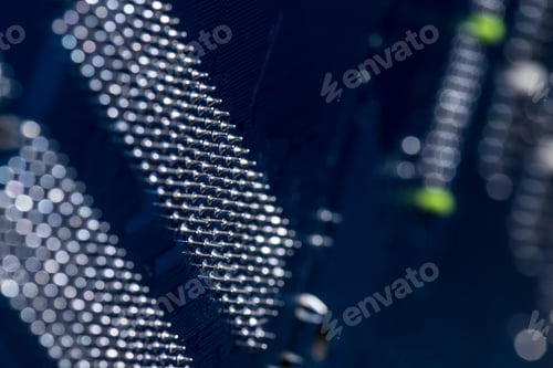 Preview: selective focus of computer motherboard elements