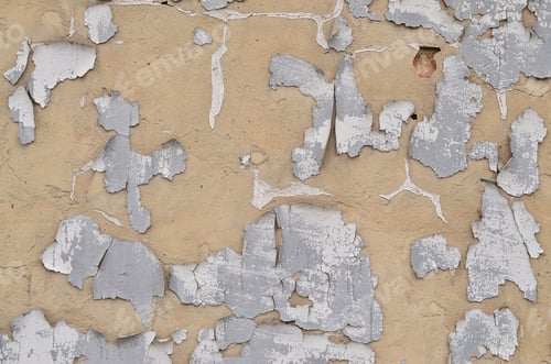 Preview: Close-up weathered and stained obsolete beige concrete wall texture