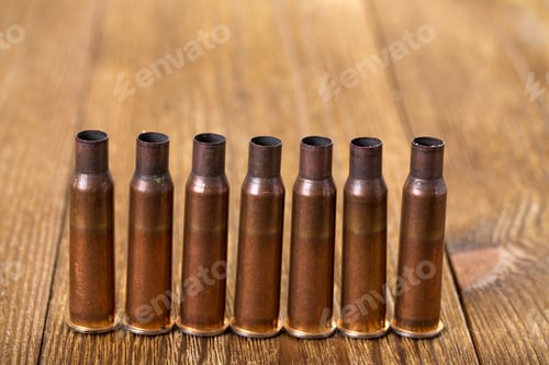 Preview: Empty rifle cartridges.