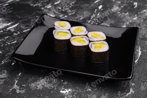 Preview: sushi maki rolls with avocado inside