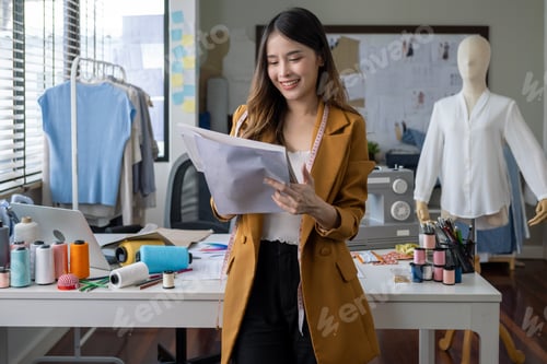 Preview: Female designer business owner, Tailoring business owner