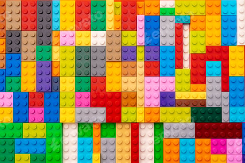 Preview: Background photo of colorful plastic toy constructor details