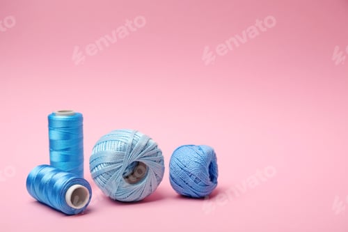 Preview: Different sewing threads on color background