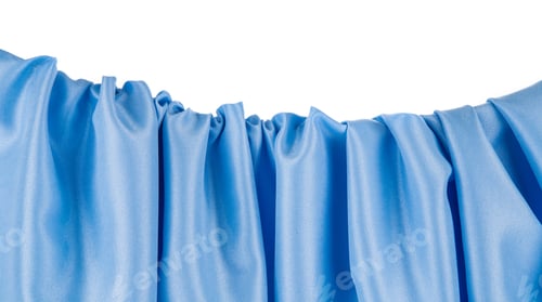 Preview: Blue silk drapery.
