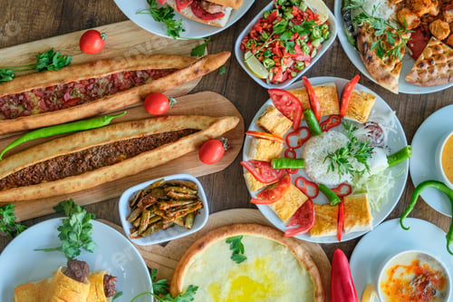 Preview: Turkish meat dishes and pastries, lahmacun, pide, shorba ,kebab
