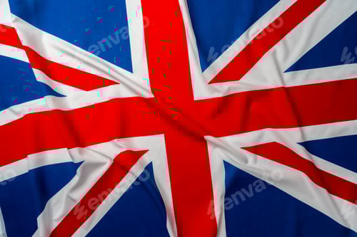 Preview: Photo of rippled flag of Great Britain