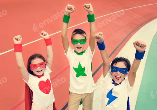 Preview: Superhero Boy Girl Brave Imagination Concept